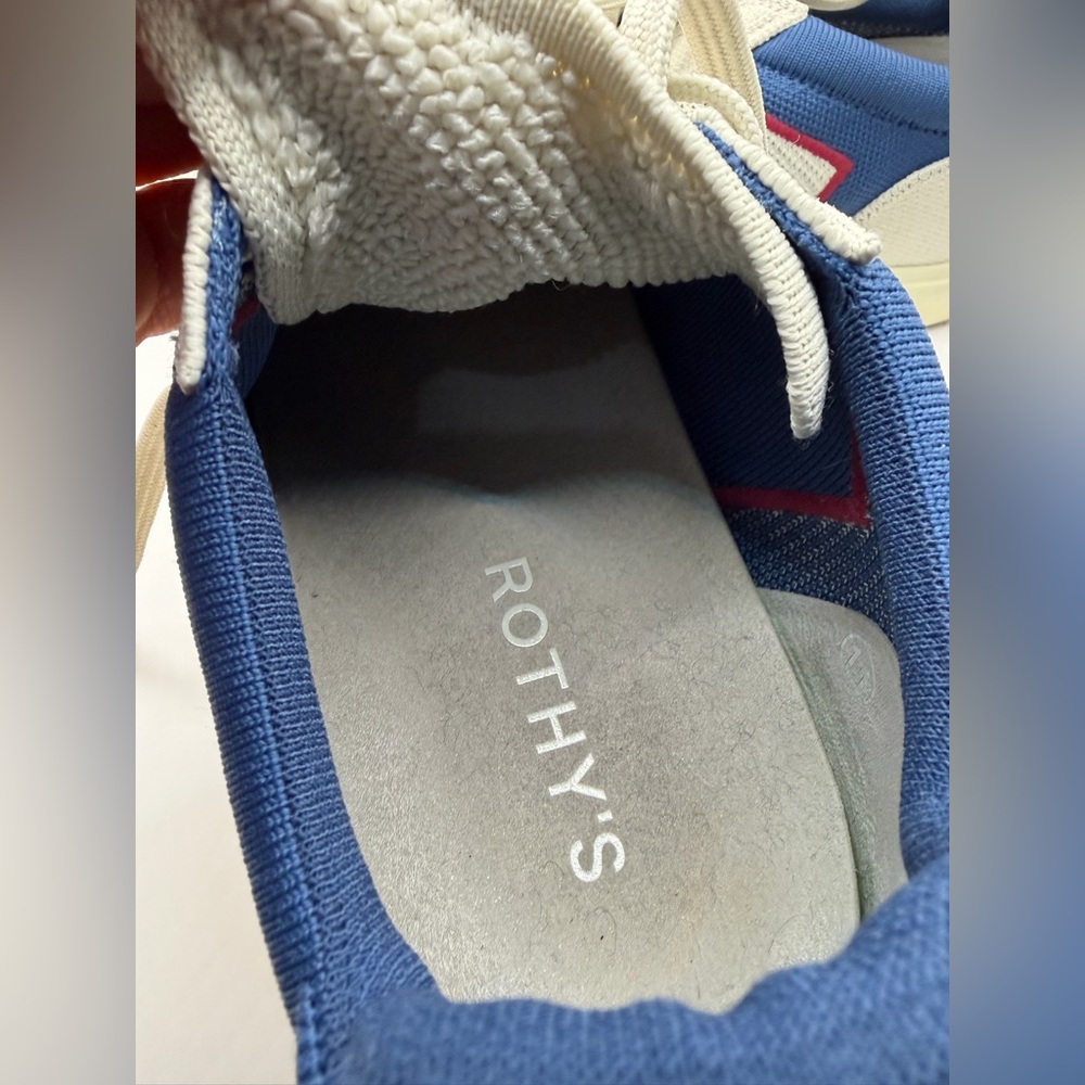 Rothy's RS01 Knit Sneakers Blue Jay Men's Shoes Size 11M Casual Washable - Picture 5 of 11
